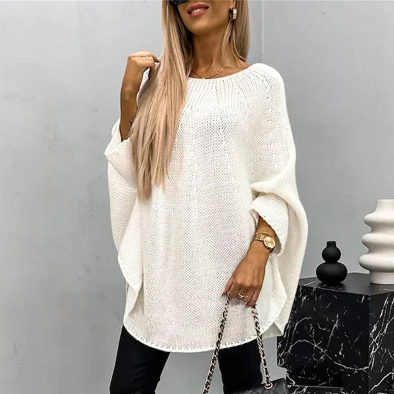 Eleganter Strickponcho für Damen