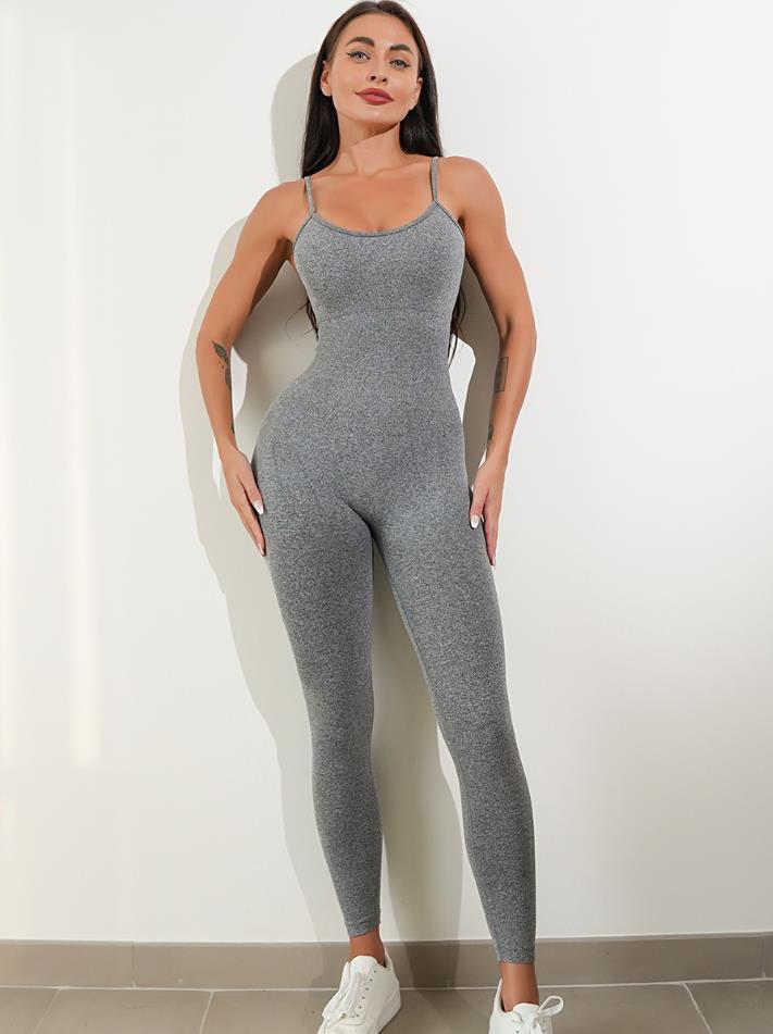 Bequem Nahtloser Damen-Jumpsuit mit Rippenmuster – Figurbetont und Flexibel | Sally