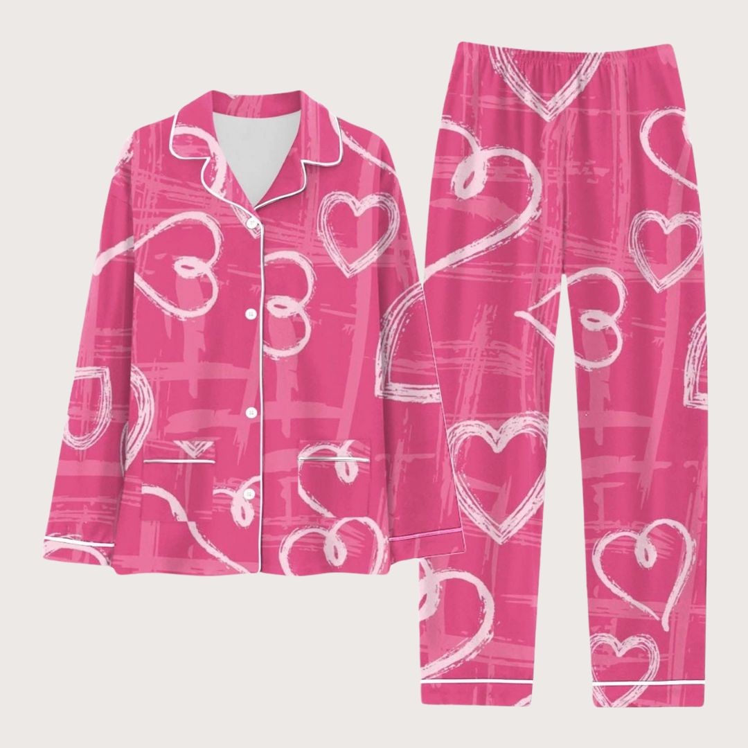 Bequemer Valentinstags-Pyjama-Set für Damen | Margaux