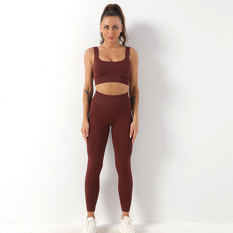 Zweiteiliges Nahtloses Sport-Set mit Figurformendem BH und Leggings – Ideal für Fitness & Yoga | Anica