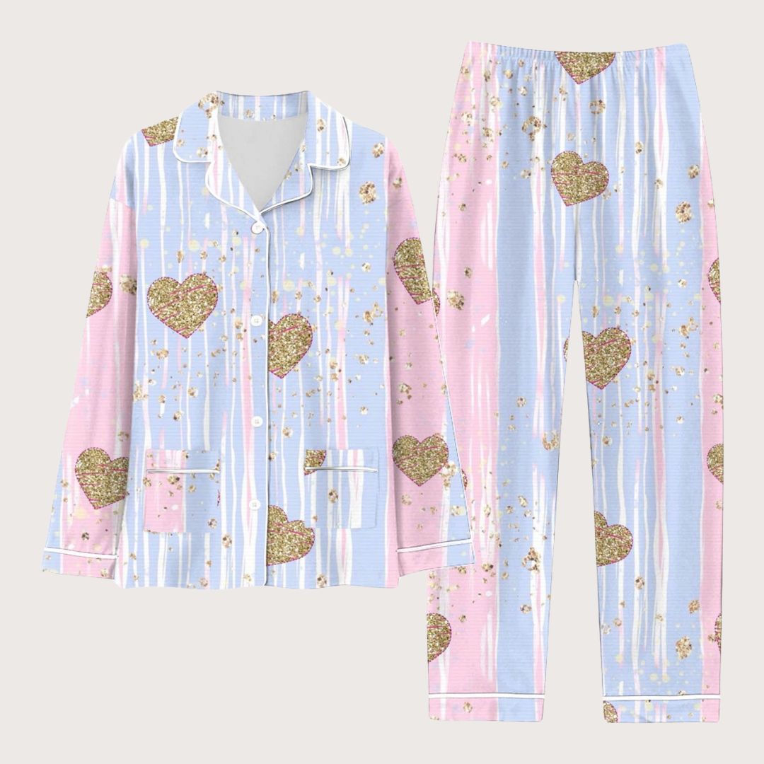 Bequemer Valentinstags-Pyjama-Set für Damen | Margaux