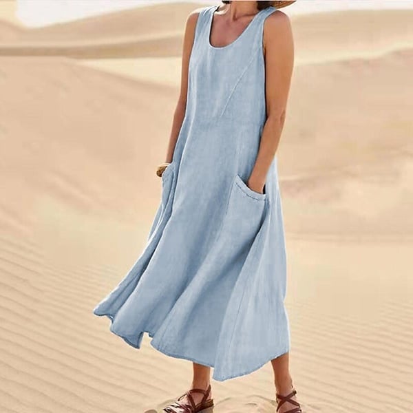 Luftiges langes ärmelloses Sommerkleid für Frauen