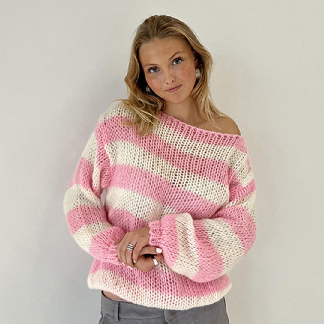 Eleganter warmer Pullover mit Off-Shoulder-Design | Ellie