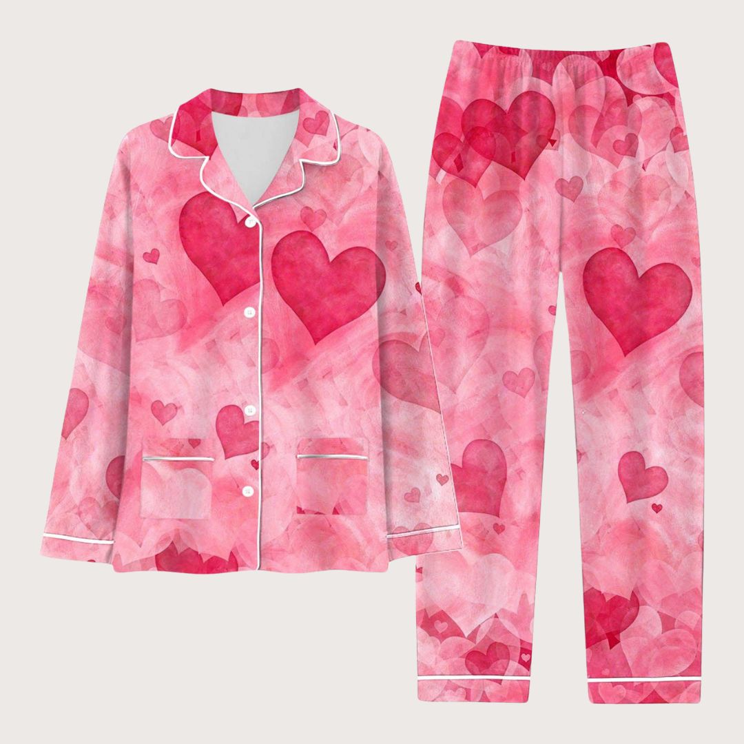 Bequemer Valentinstags-Pyjama-Set für Damen | Margaux