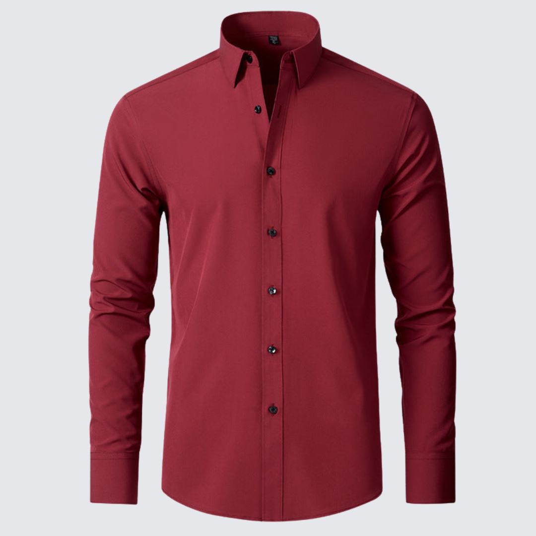 Elegantes Langarm Business-Hemd für Herren mit modernem Slim-Fit Design