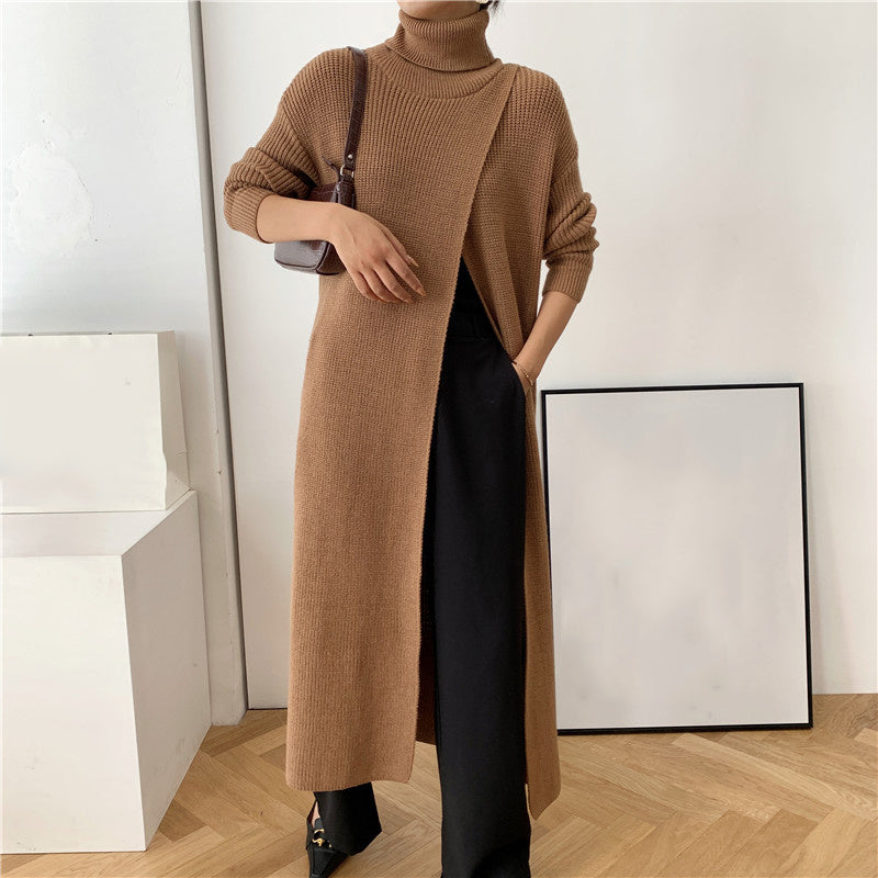 Leichtes Langarm Strick-Turtleneck-Kleid für Damen | Mia