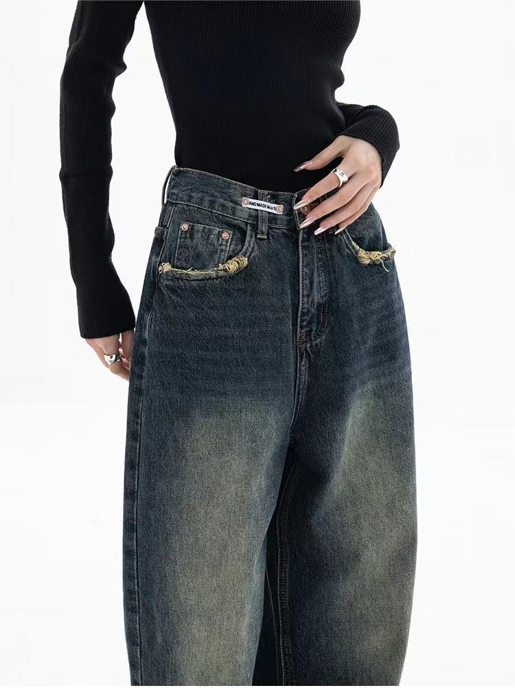 Vintage-Jeanshose mit weitem Bein