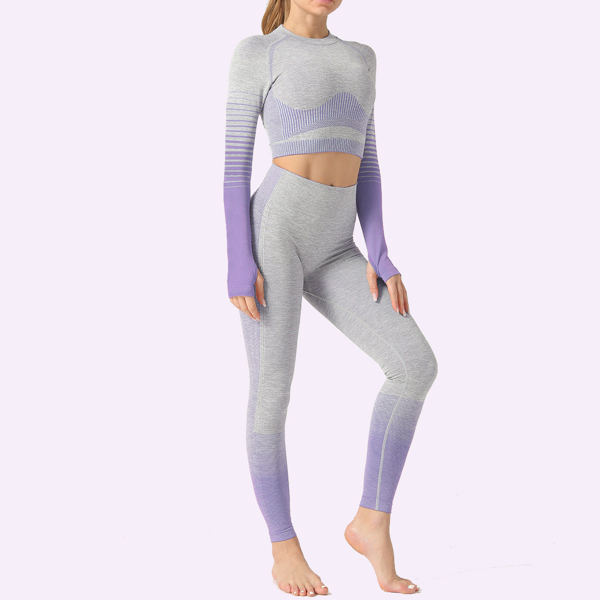 Bequemes Langarm-Activewear-Top und Hochtailliertes Leggings-Set – Flexibel und Stylisch | Delilah