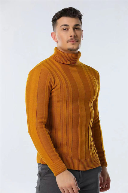 Slim-Fit Rollkragenpullover aus Strick für Herren | Gemini