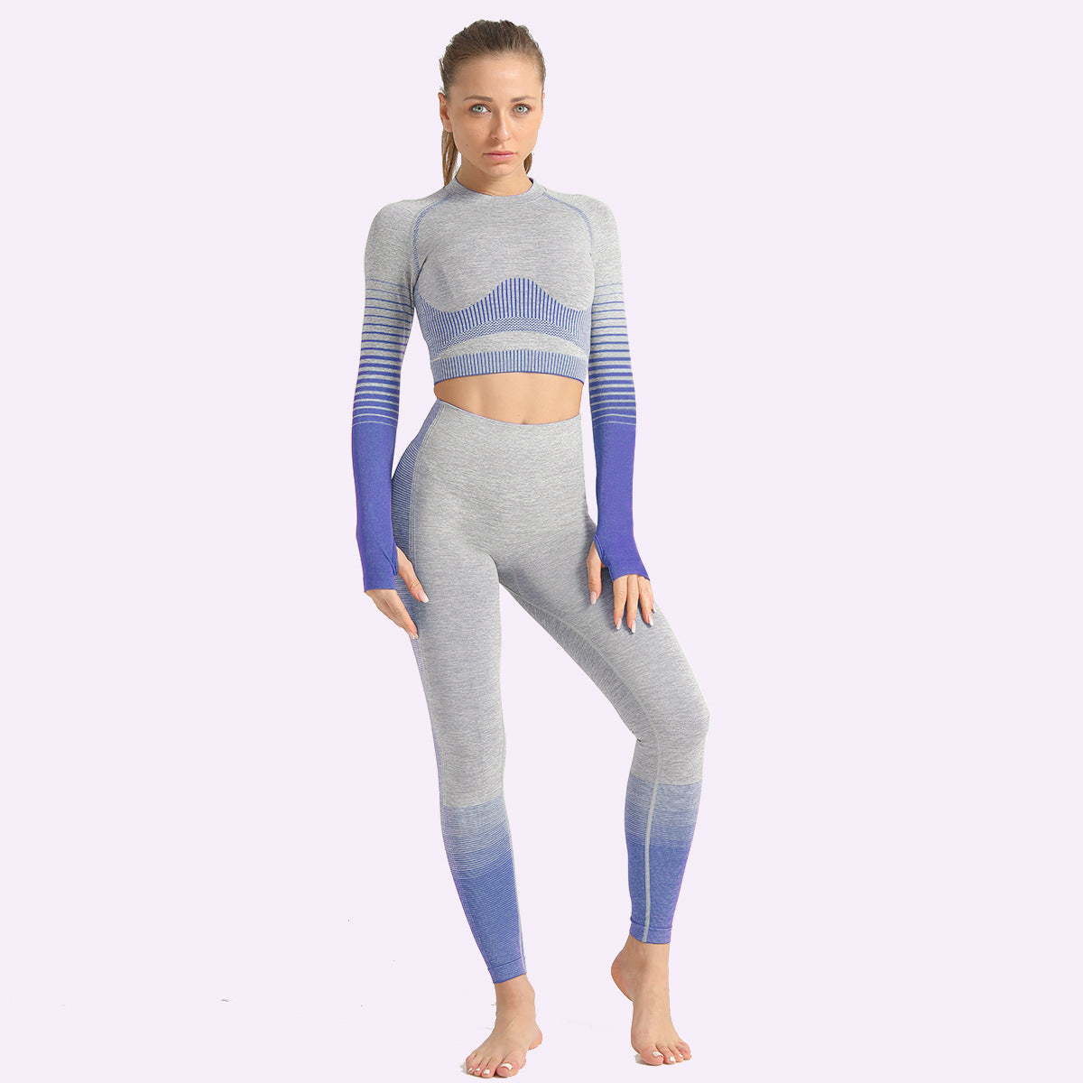 Bequemes Langarm-Activewear-Top und Hochtailliertes Leggings-Set – Flexibel und Stylisch | Delilah