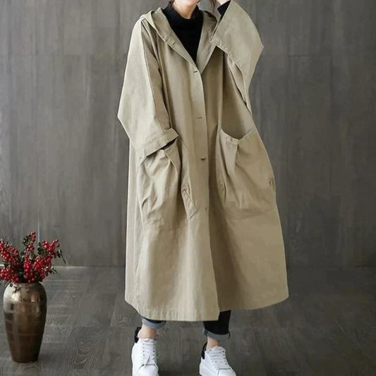 Langer Oversized Trenchcoat für Frauen