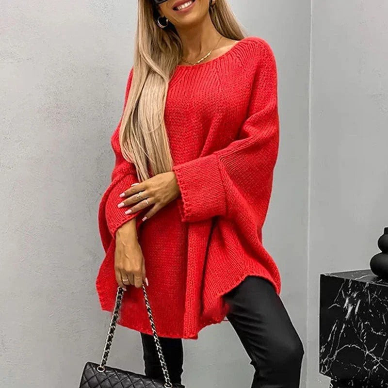 Eleganter Strickponcho für Damen