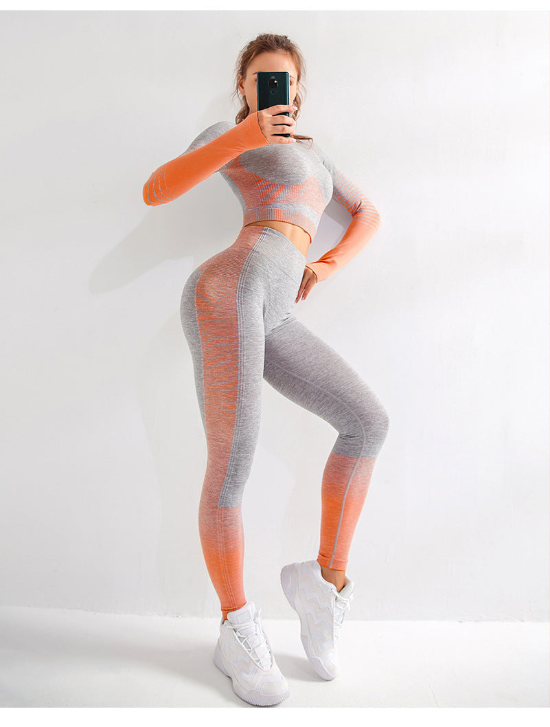 Bequemes Langarm-Activewear-Top und Hochtailliertes Leggings-Set – Flexibel und Stylisch | Delilah