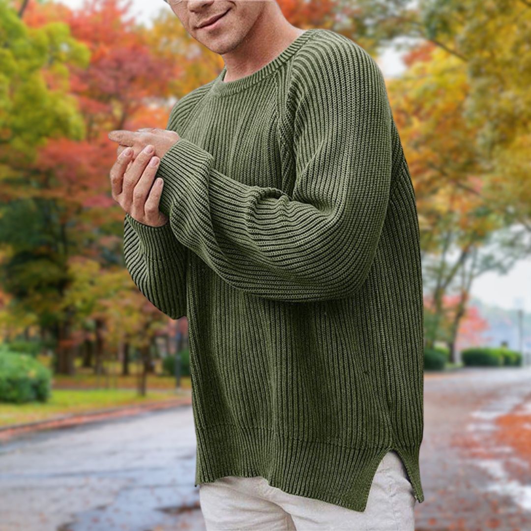 Klassischer Herren-Strickpullover mit langen Ärmeln | Jacob