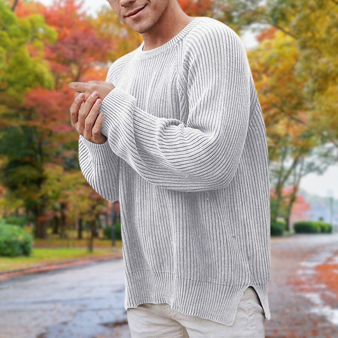 Klassischer Herren-Strickpullover mit langen Ärmeln | Jacob