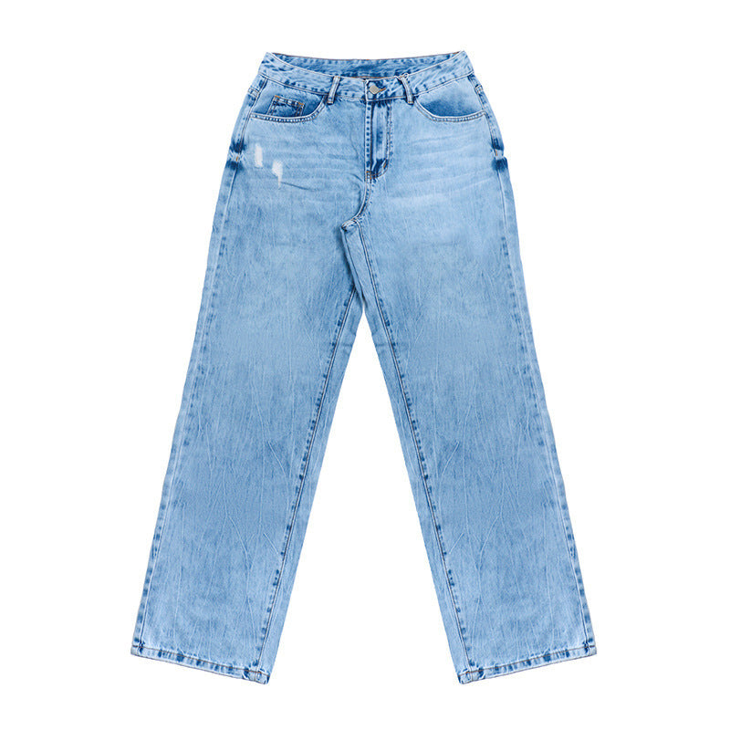 Modische Bequeme Skinny-Jeans in Denim-Blau mit Hohem Bund für Damen