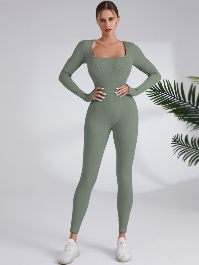 Sexy Langarm Ganzkörper Jumpsuit für Damen