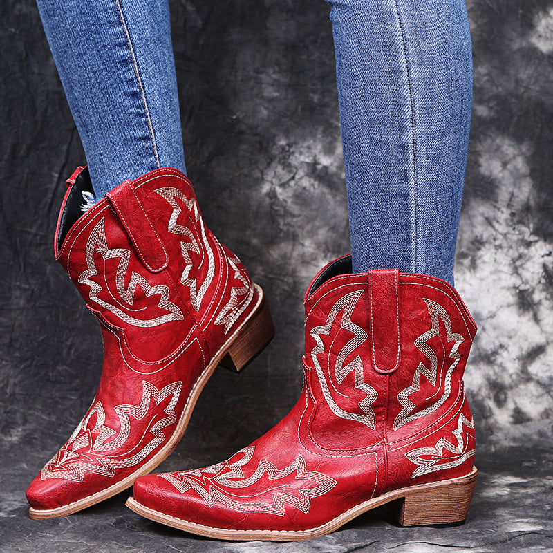 Cowgirlstiefel mit Keilabsatz