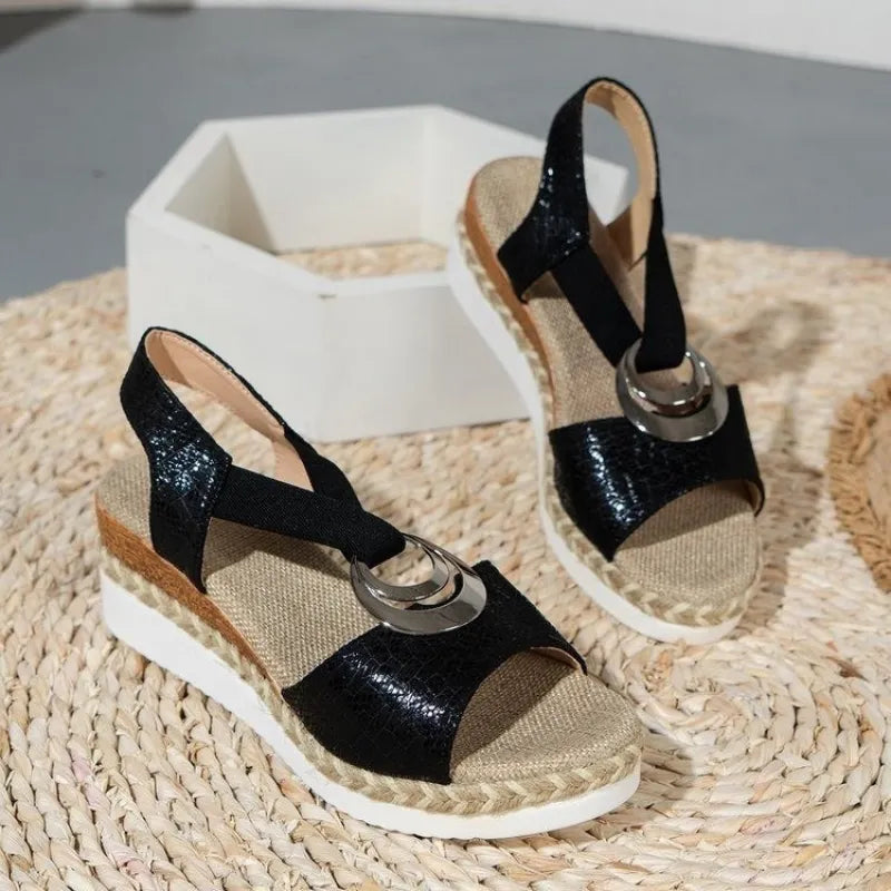 Stylische Damen Keilsandaletten – Elegante Sommerschuhe für den Alltag