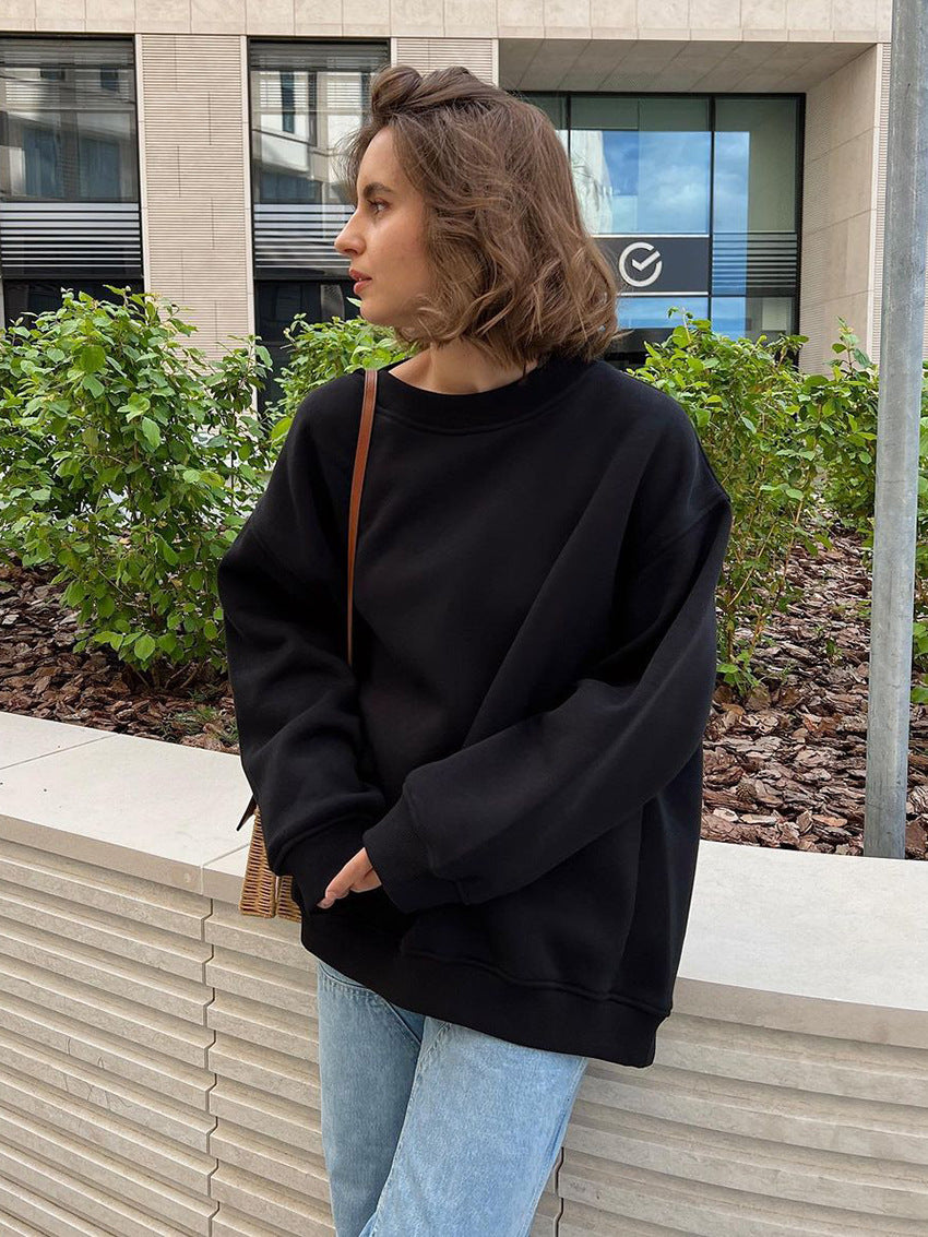 Stilvolles Sweatshirt mit Oversize-Crewneck | Araceli