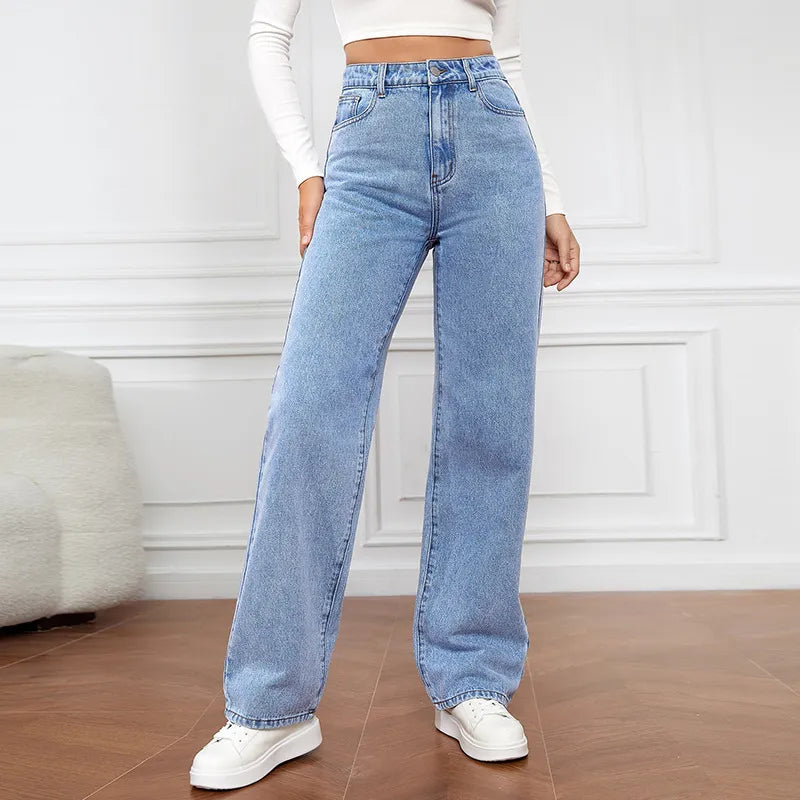 Lässige Damen Baggy Jeans – Bequeme Jeans im Freizeit-Look