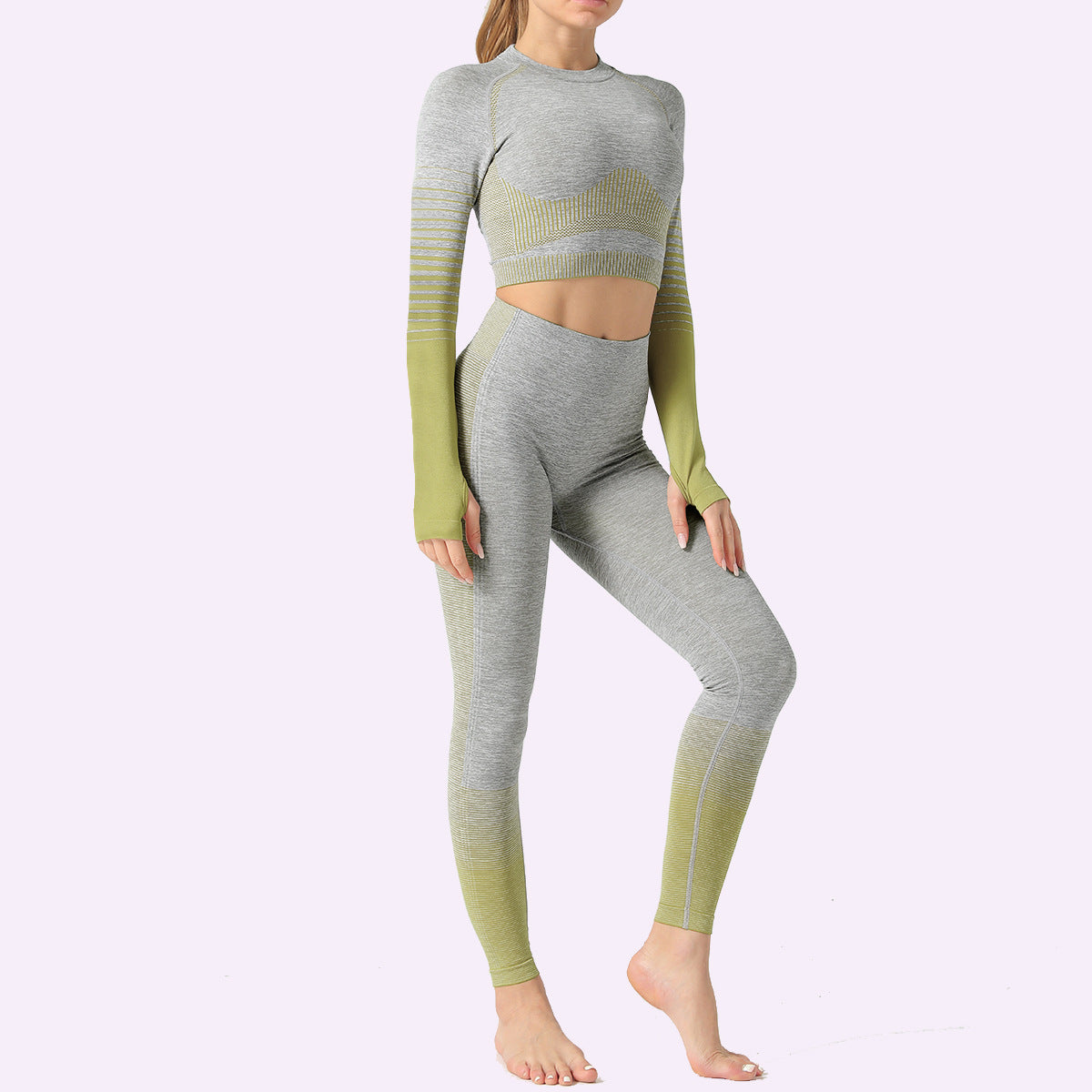 Bequemes Langarm-Activewear-Top und Hochtailliertes Leggings-Set – Flexibel und Stylisch | Delilah