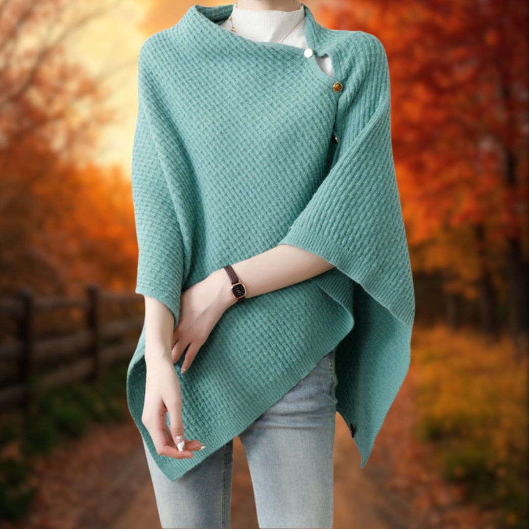 Stilvoller Strick-Poncho und Schal-Wrap – Elegant und Gemütlich | Autumn