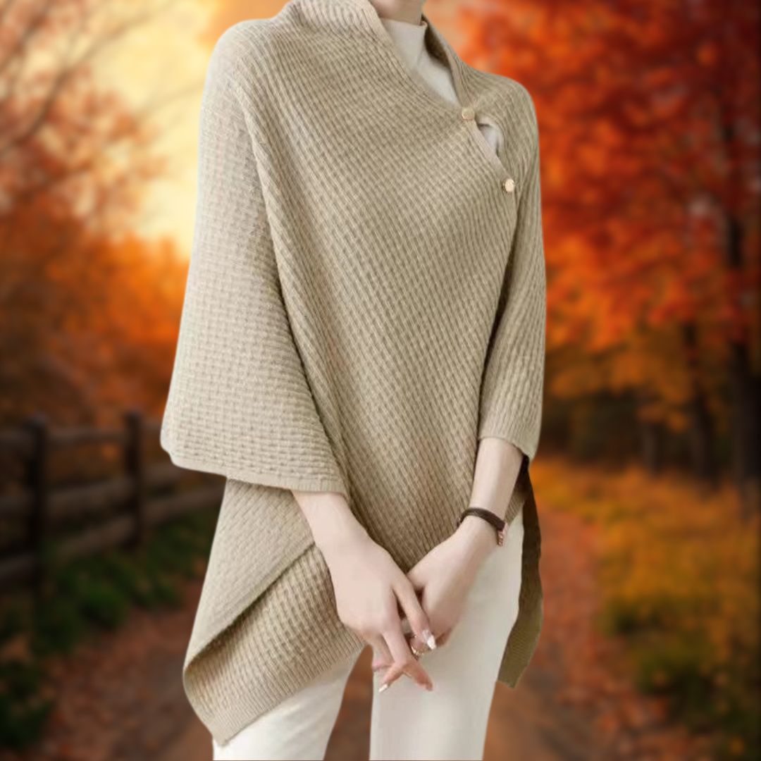 Stilvoller Strick-Poncho und Schal-Wrap – Elegant und Gemütlich | Autumn