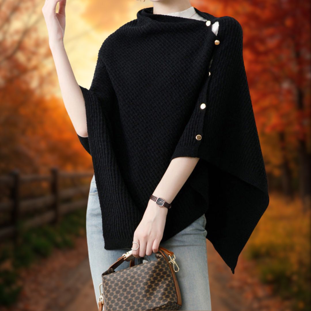 Stilvoller Strick-Poncho und Schal-Wrap – Elegant und Gemütlich | Autumn