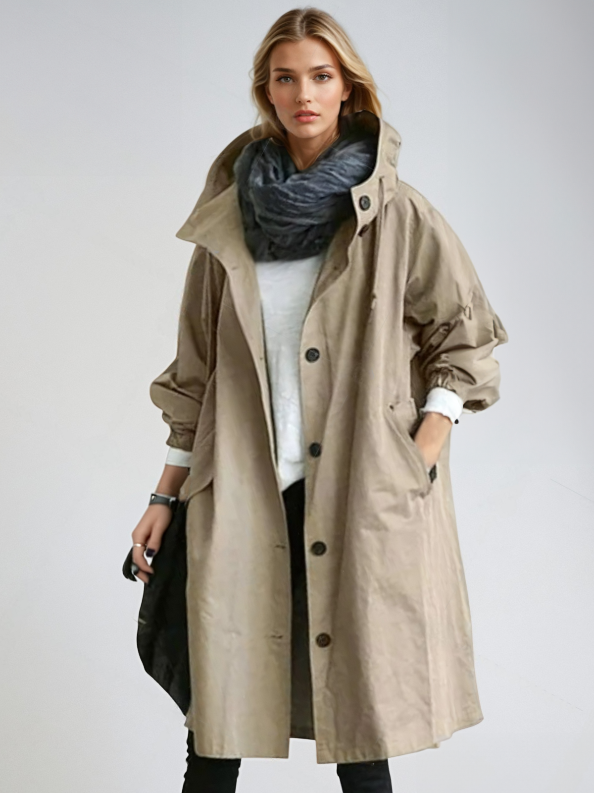 Lässiger Kapuzen-Trenchcoat für Damen | Marielle