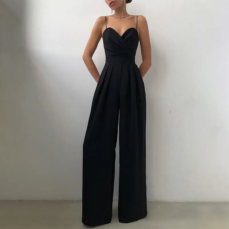 Eleganter Ärmelloser Jumpsuit mit Hoher Taille für Damen