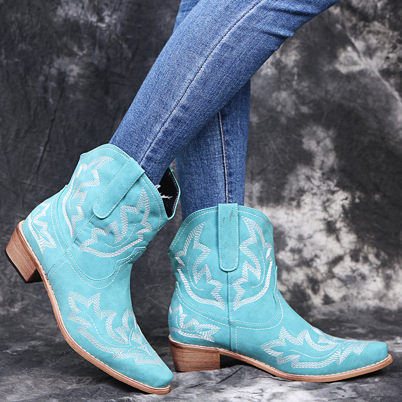 Cowgirlstiefel mit Keilabsatz