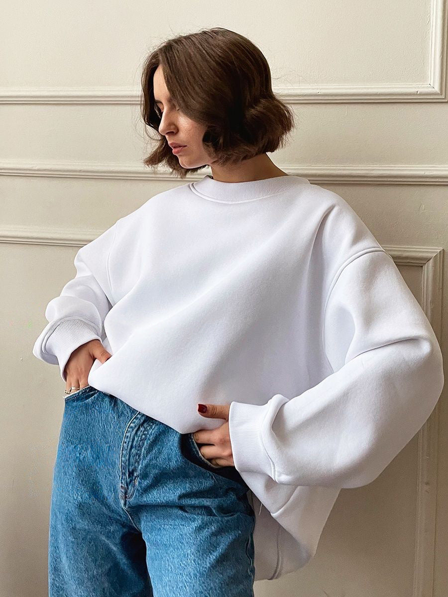 Stilvolles Sweatshirt mit Oversize-Crewneck | Araceli