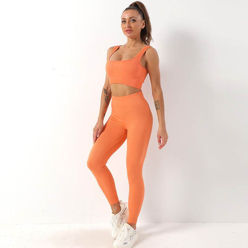 Zweiteiliges Nahtloses Sport-Set mit Figurformendem BH und Leggings – Ideal für Fitness & Yoga | Anica