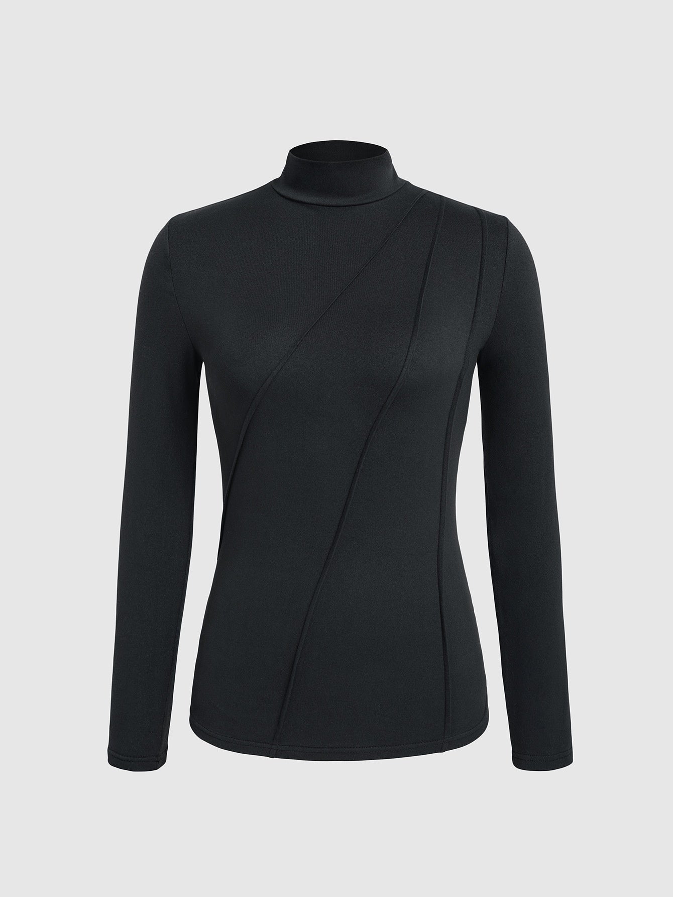 Slim-Fit Langärmeliges Rollkragen-Top für Damen | Renz