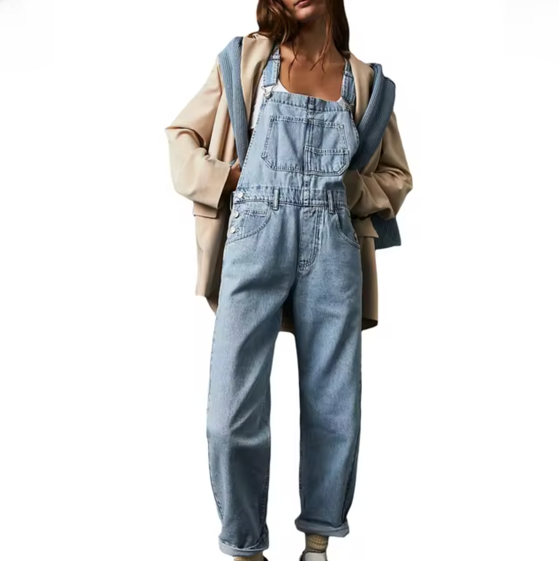 Lässiger Jeans-Overall für Damen – Bequem & Stylisch