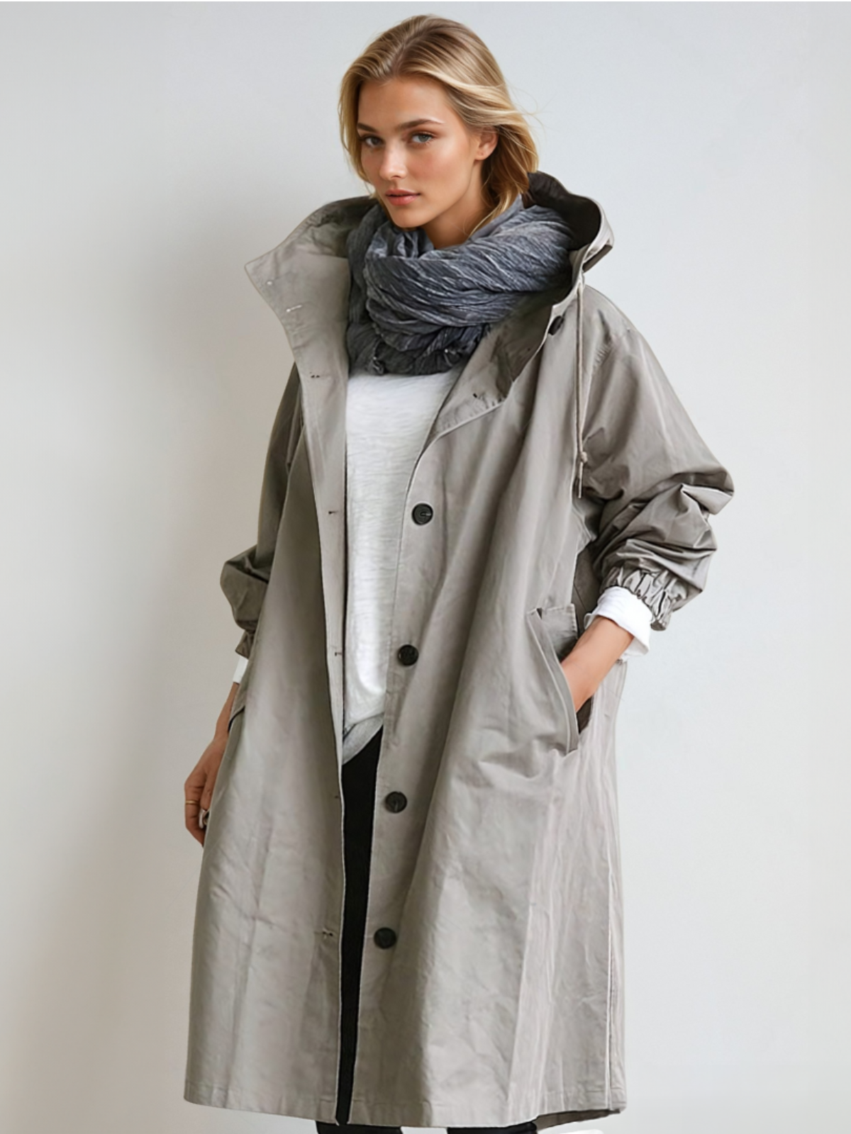 Lässiger Kapuzen-Trenchcoat für Damen | Marielle