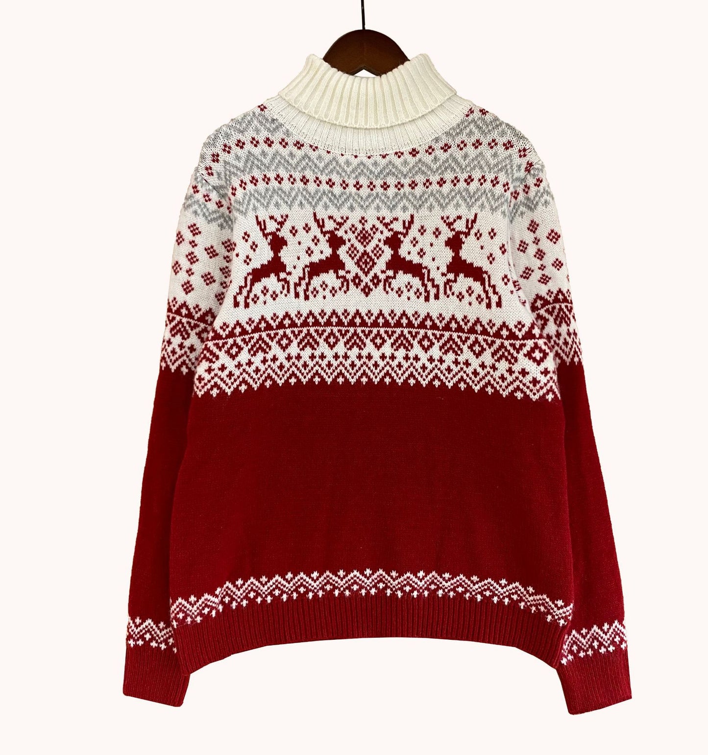 Matching Weihnachts-Hochkragen-Pullover | Carol