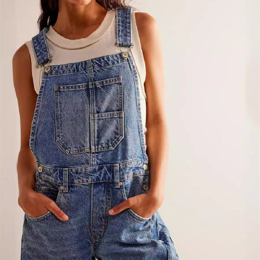 "Moderner Damen-Overall aus Denim – Lässiger Alltags-Look"