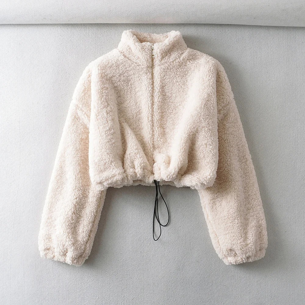 Cropped Teddy-Fleece Jacke | Sara