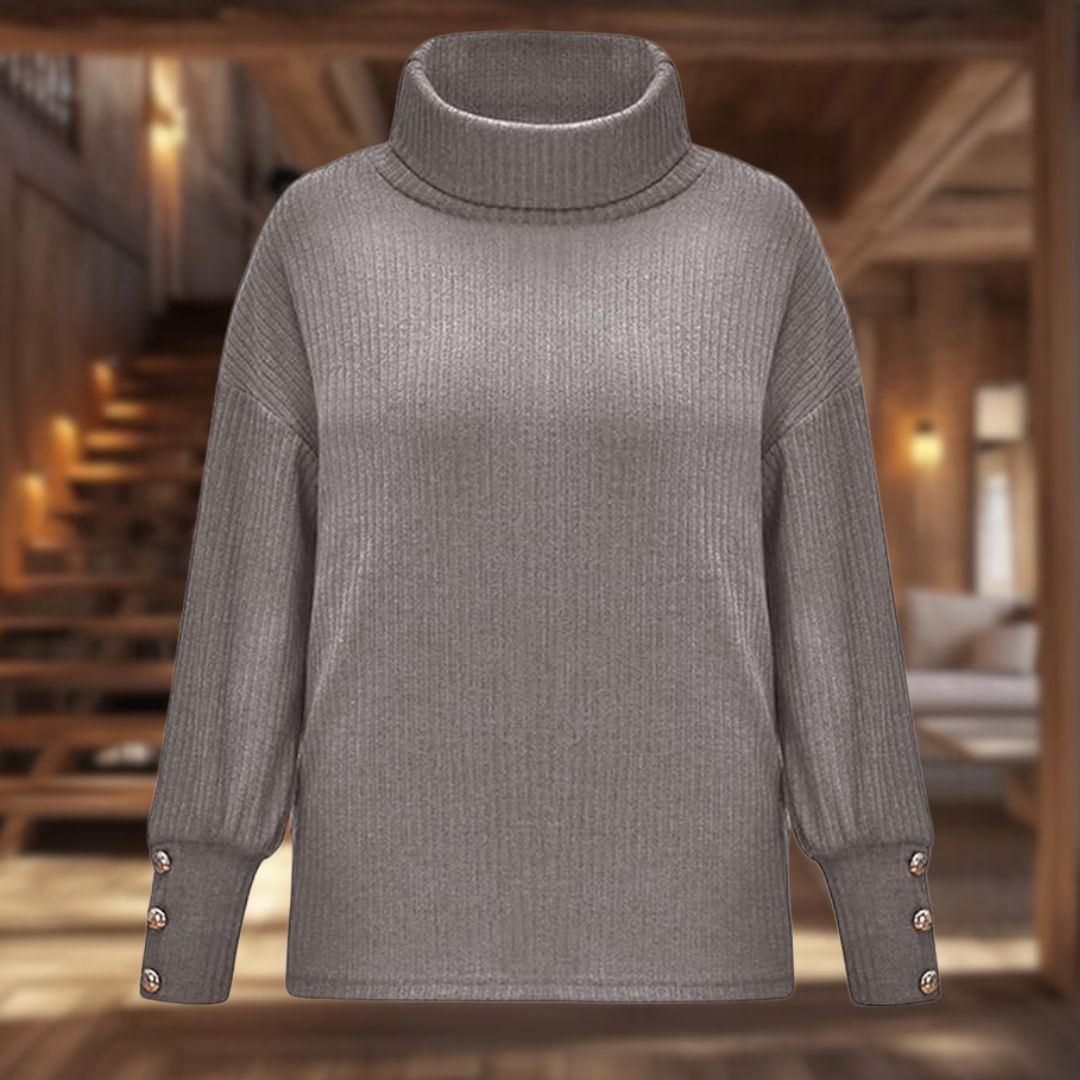 Bequemer Rollkragen Strickpullover | Marjolaine