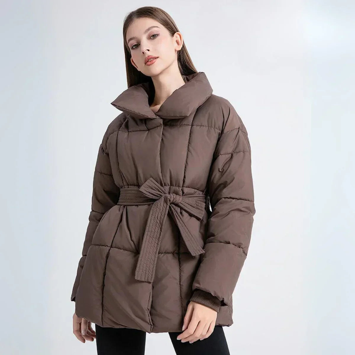 Chic Pailletten Jacke mit Gürtel für Damen