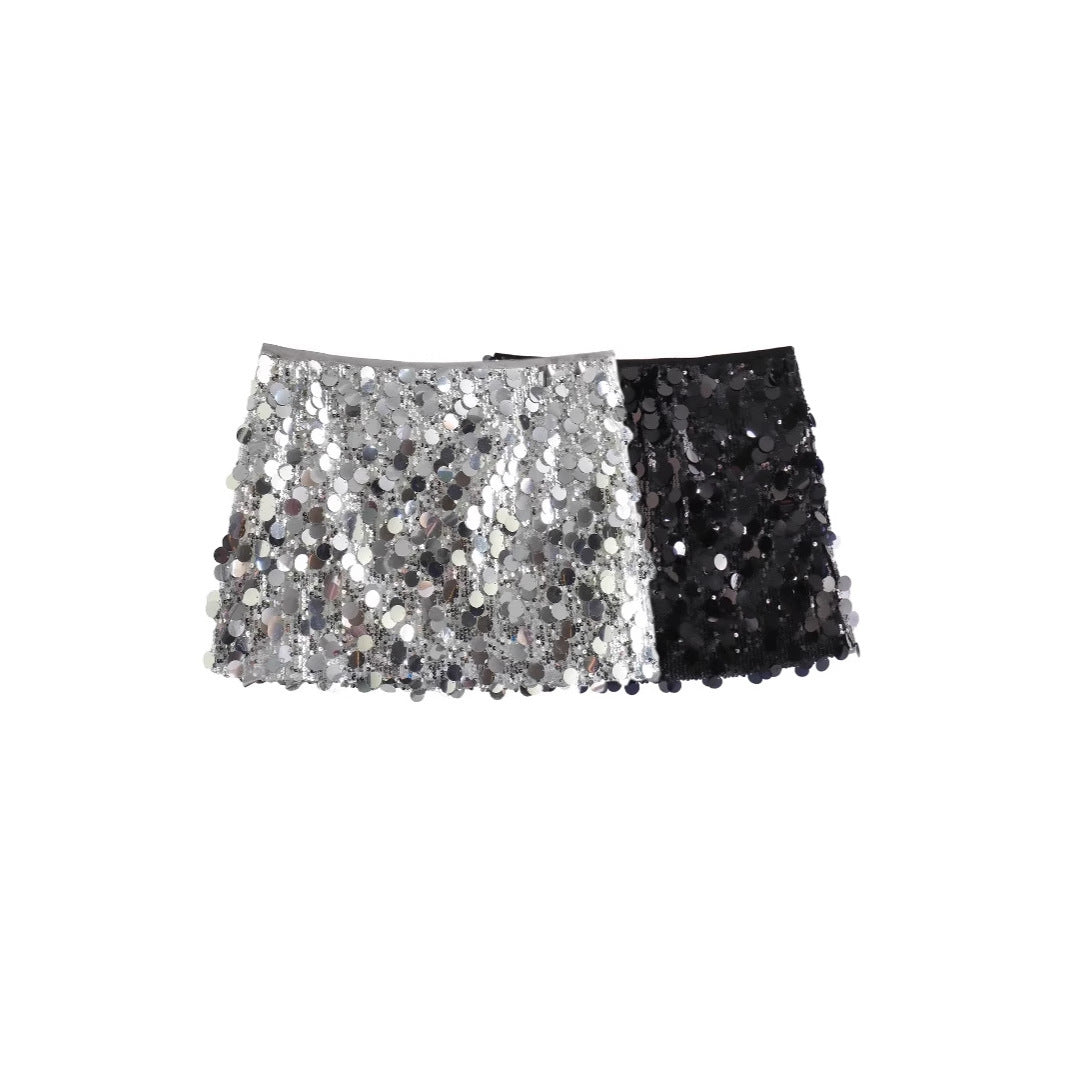 Glitzernder Minirock mit Pailletten – Eleganter High-Waist A-Linien Rock für Partys und besondere Anlässe