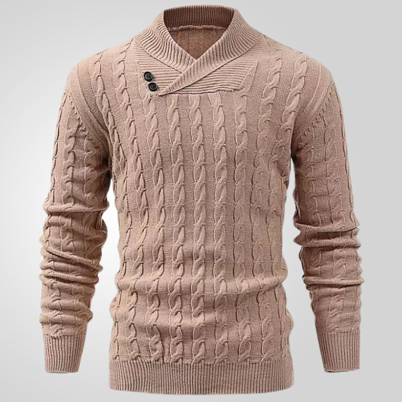 Schlichter Strickpullover für Herren