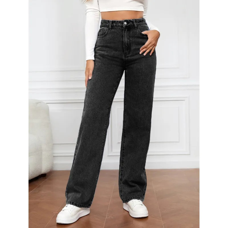 Lässige Damen Baggy Jeans – Bequeme Jeans im Freizeit-Look