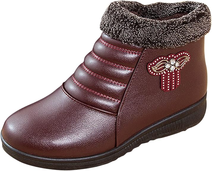 Warme Herbst-Winter-Stiefel aus Kunstfell für Frauen