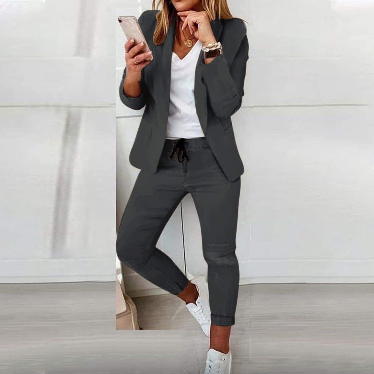 2-teiliges Büro-Outfit mit Blazer und Anzughose für Damen | Aure