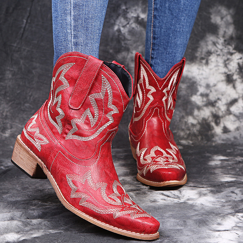 Cowgirlstiefel mit Keilabsatz