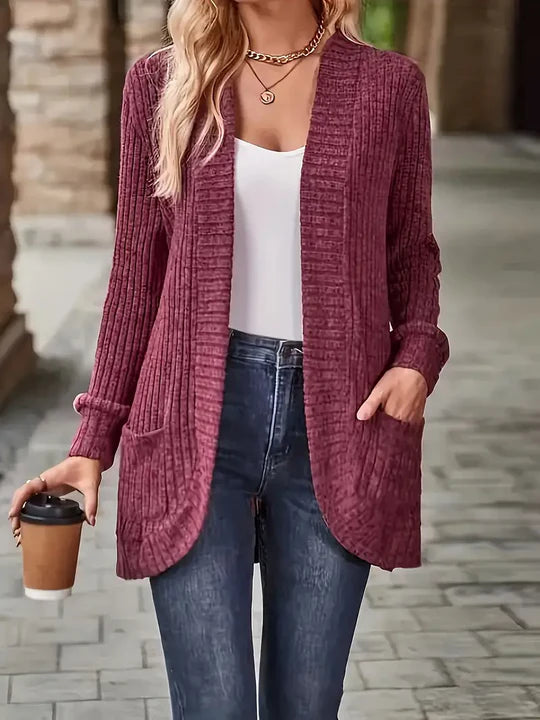 Lässiger Offener Lange Cardigan für Damen