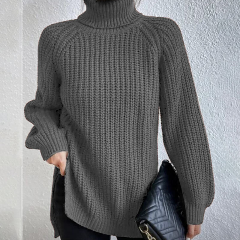 Schicker Damen-pullover mit hohem Kragen | Eulah